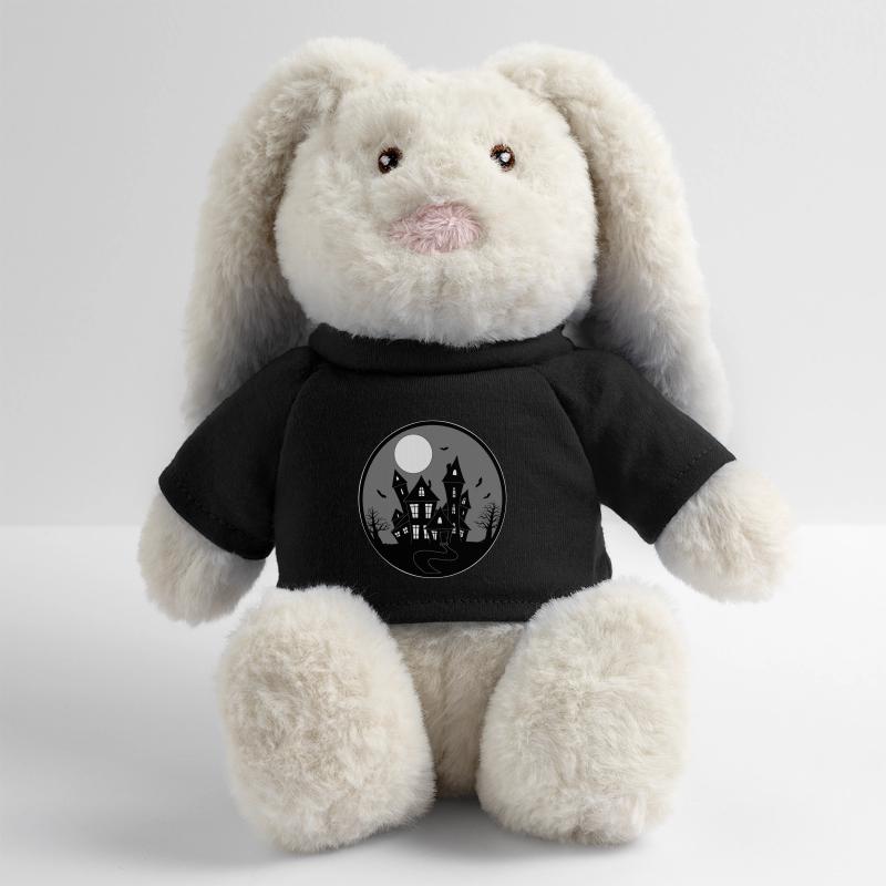 Maison hantée Lapin en peluche recyclé MiniFeet® Crème