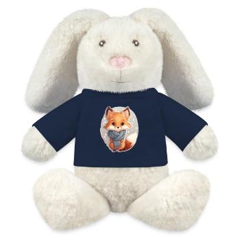 Fuchs im Winter - MiniFeet® RecycelHase® Creme - French Navy - Vorne