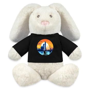 Bicycle Sunset - MiniFeet® RecycelHase® Bunny Cream - black - Front