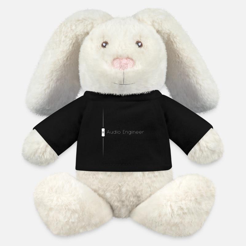Fader de l’ingénieur du son blanc - Lapin en peluche recyclé MiniFeet® Crème - noir