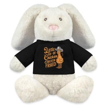A Little Bit of Chicken Fried - MiniFeet® RecycelHase® Bunny Cream - black - Front