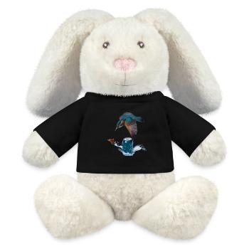 Eisvogel - MiniFeet® RecycelHase® Creme - Schwarz - Vorne