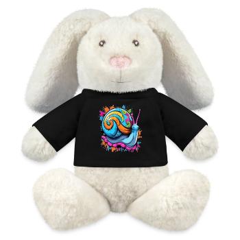 Party Snail Colorful Vineyard Snail - MiniFeet® RecycelHase® Bunny Cream - black - Front