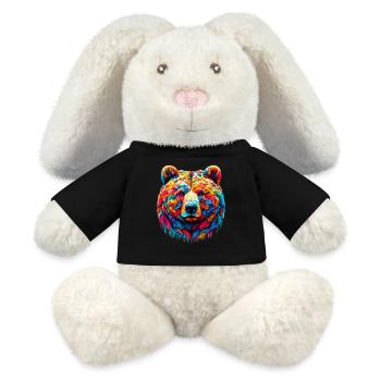 Ours - Lapin en peluche recyclé MiniFeet® Crème - noir - Devant