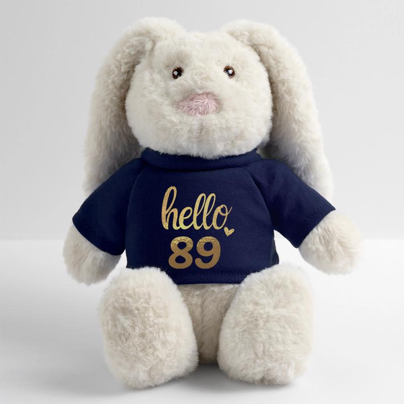 Hello 89 doré Lapin en peluche recyclé MiniFeet® Crème