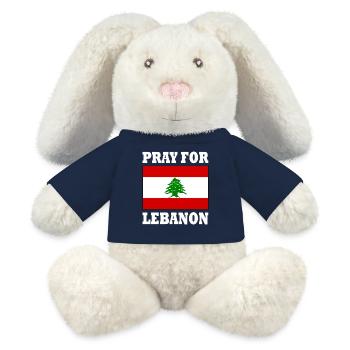 Pray for lebanon - MiniFeet® RecycelHase® Bunny Cream - french navy - Front