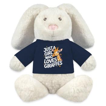 Giraffe Animal Africa Giraffes - MiniFeet® RecycelHase® Bunny Cream - french navy - Front