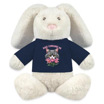 Rage Consumes Me Lustiges Katzenblümchen - MiniFeet® RecycelHase® Creme - French Navy - Vorne