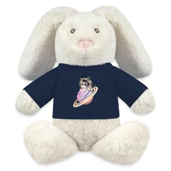 Space Cat - MiniFeet® RecycelHase® Bunny Cream - french navy - Front