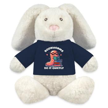 Silent Caterpillar Reading Light - MiniFeet® RecycelHase® Bunny Cream - french navy - Front
