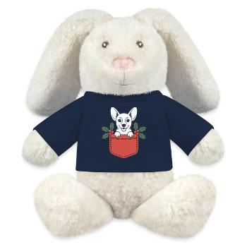 Pocket Pup Holly Christmas - MiniFeet® RecycelHase® Bunny Cream - french navy - Front