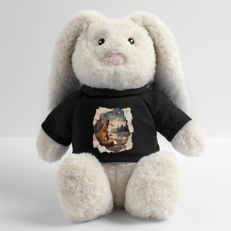 Étoiles du renard Lapin en peluche recyclé MiniFeet® Crème