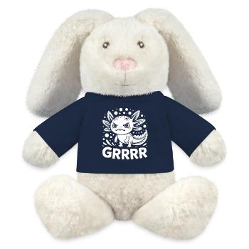 Grump Axolotl - MiniFeet® RecycelHase® Creme - French Navy - Vorne