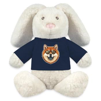Lustiger Hund - MiniFeet® RecycelHase® Creme - French Navy - Vorne