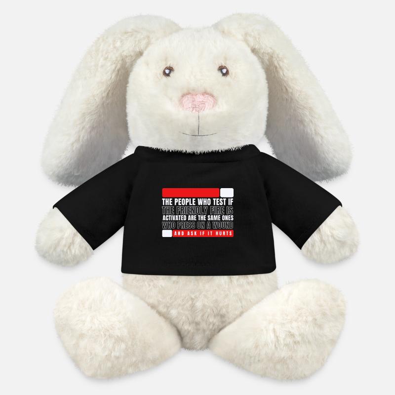 Friendly fire activated - MiniFeet® RecycelHase® Bunny Cream - black
