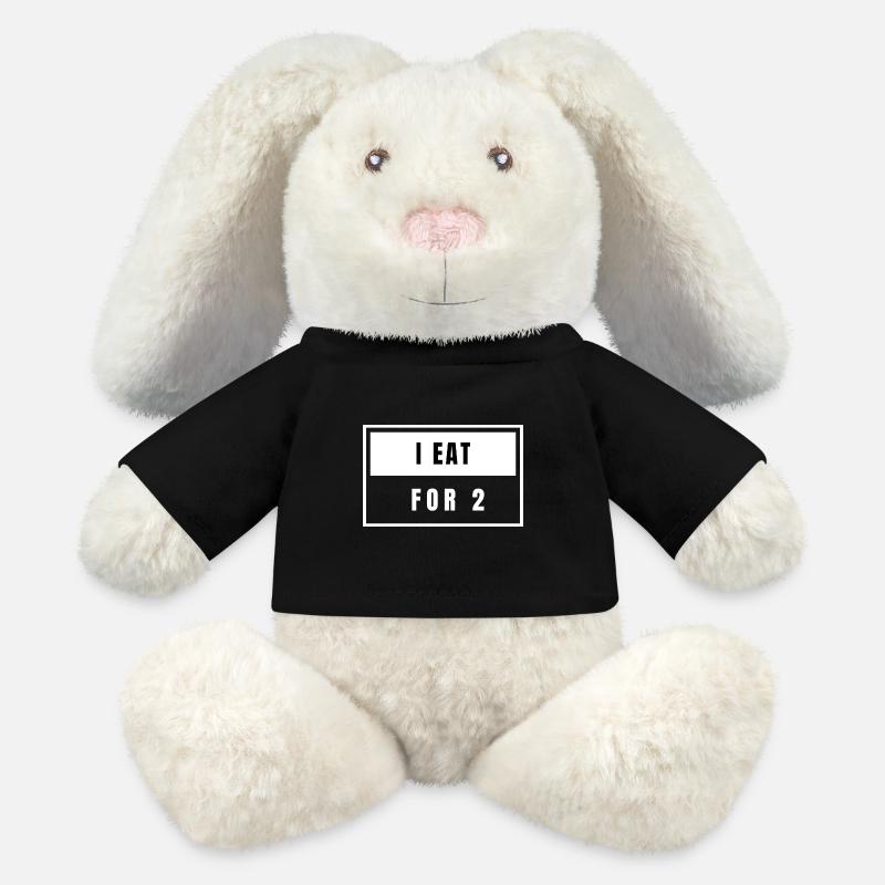 I eat for 2 - MiniFeet® RecycelHase® Bunny Cream - black
