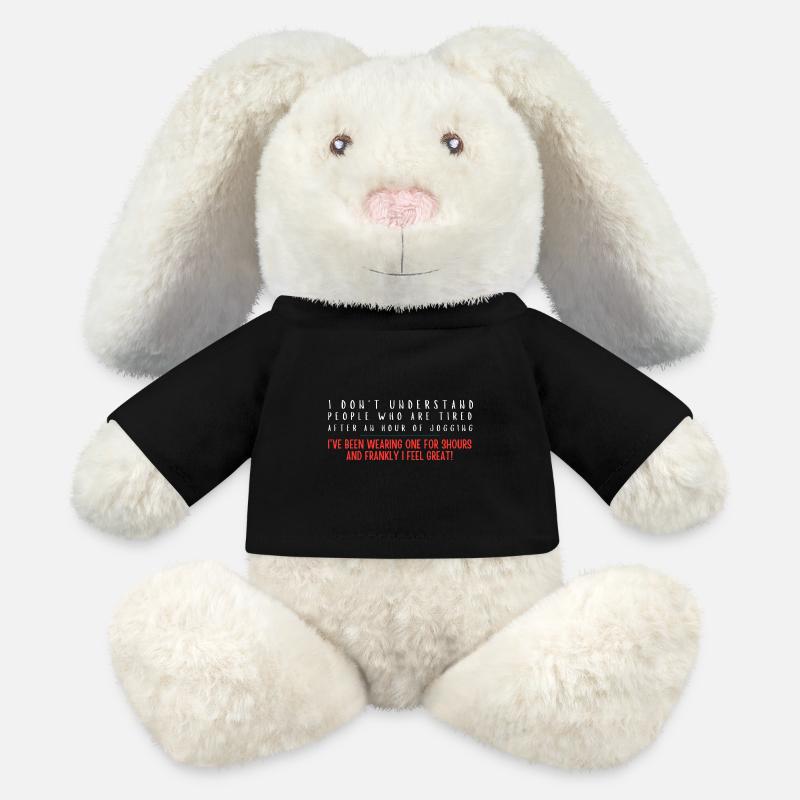 I feel great - MiniFeet® RecycelHase® Bunny Cream - black