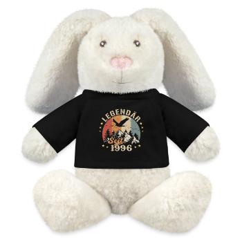 Légendaire depuis 1996 Vintage Vintage Anniversaire - Lapin en peluche recyclé MiniFeet® Crème - noir - Devant