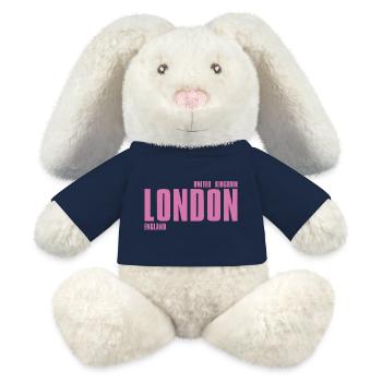 Pink London Wordmark - MiniFeet® RecycelHase® Bunny Cream - light green - Front