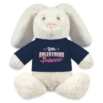 Argentinian Princess Pink Hearts Crown Design - MiniFeet® RecycelHase® Creme - French Navy - Vorne