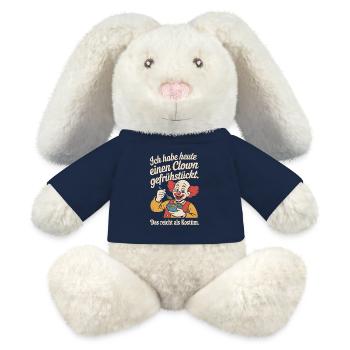Remplacement du costume de clown du Petit-déjeuner de Clown Carnival - Lapin en peluche recyclé MiniFeet® Crème - bleu marine - Devant