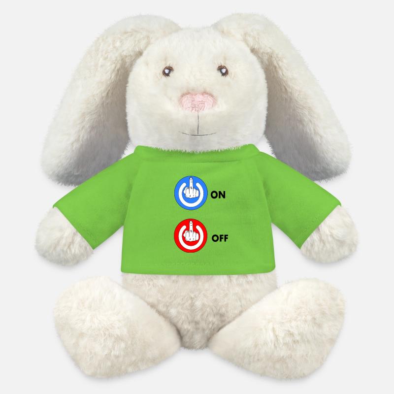 Mittelfinger EIN und AUS - MiniFeet® RecycelHase® Creme - Hellgrün
