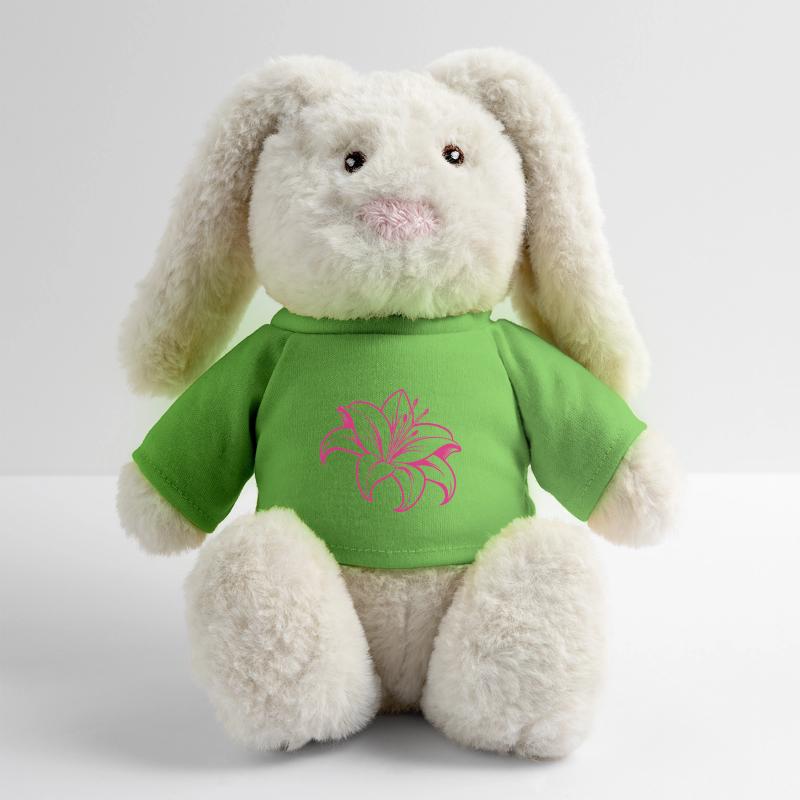 Fleur de lys Lapin en peluche recyclé MiniFeet® Crème