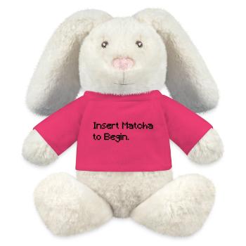 Insert Matcha to Begin - Funny Retro Gaming Tee - MiniFeet® RecycelHase® Bunny Cream - pink - Front