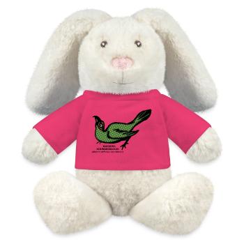 Malkoha Kuckuck curvirostris Regenwald retro Vogel - MiniFeet® RecycelHase® Creme - Pink - Vorne