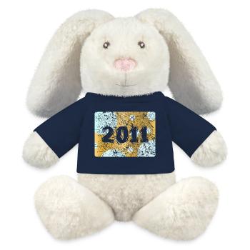 Zahl 2011 - MiniFeet® RecycelHase® Creme - French Navy - Vorne