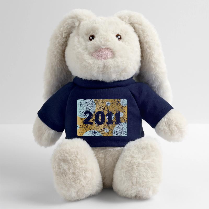 Numéro 2011 Lapin en peluche recyclé MiniFeet® Crème