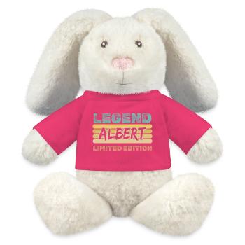 Spruch Albert - MiniFeet® RecycelHase® Creme - Pink - Vorne