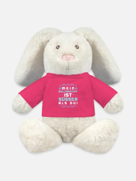 bullmastiff hund spruch - MiniFeet® RecycelHase® Creme - Pink