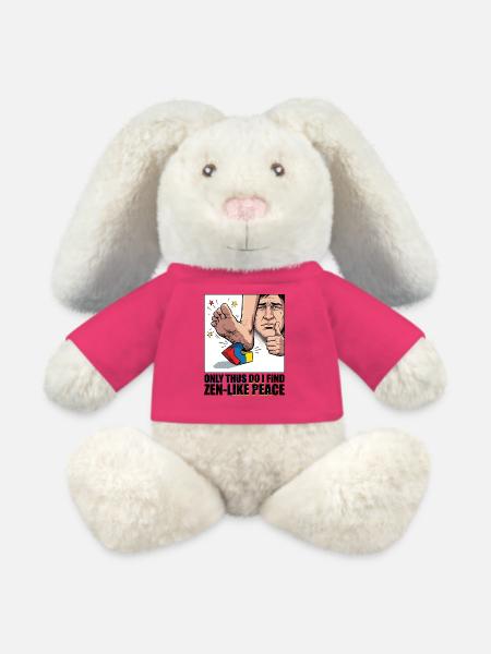 Baustein Schmerz Zen Meme - MiniFeet® RecycelHase® Creme - Pink
