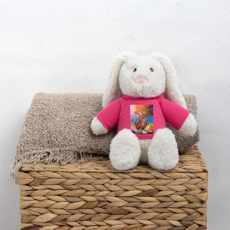 Spring Easter bunny with Easter eggs MiniFeet® RecycelHase® Bunny Cream