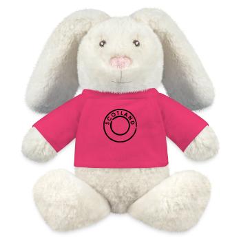 Schottland - MiniFeet® RecycelHase® Creme - Pink - Vorne
