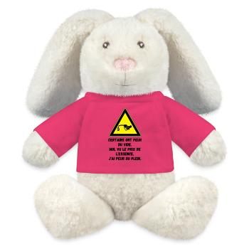Angst vor dem Tanken - MiniFeet® RecycelHase® Creme - Pink - Vorne