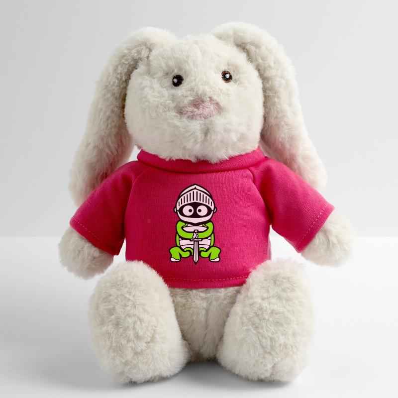 Turtle Knight Épée Fighter Armure Casque Lapin en peluche recyclé MiniFeet® Crème