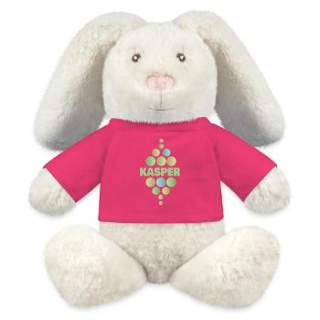 Kasper als Vorname - MiniFeet® RecycelHase® Creme - Pink - Vorne
