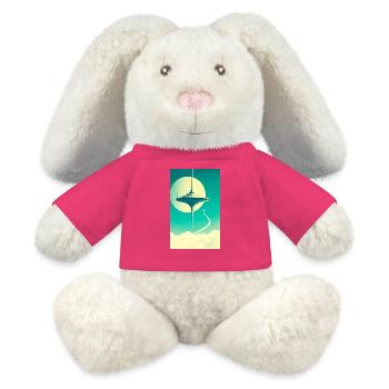 Städte beginnen über den Wolken zu schweben - MiniFeet® RecycelHase® Creme - Pink - Vorne