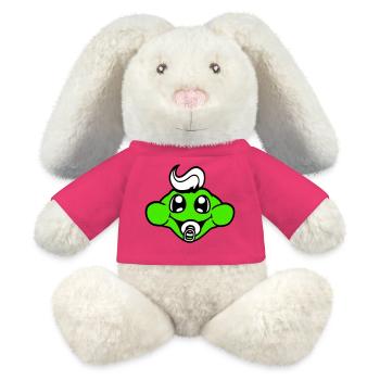 Frog Toad Baby Pacifier Mom Dad Child Family - MiniFeet® RecycelHase® Bunny Cream - pink - Front