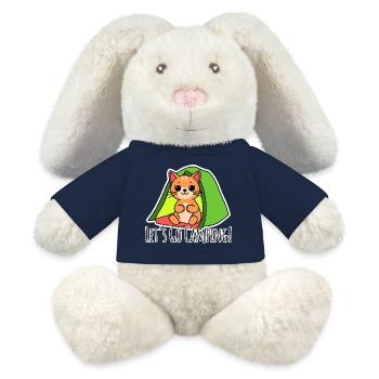 Let's go camping! The cute cat goes camping! - MiniFeet® RecycelHase® Bunny Cream - french navy - Front