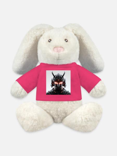 Digitale Samurai Futuristische Maskerade - MiniFeet® RecycelHase® Creme - Pink