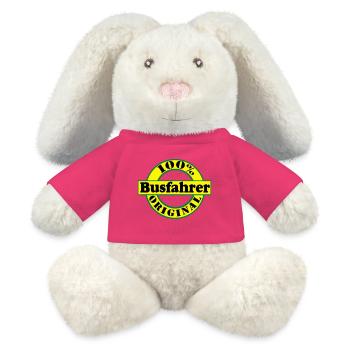 Busfahrer Bus Omnibus 100% Busfahrer Original(25) - MiniFeet® RecycelHase® Creme - Pink - Vorne