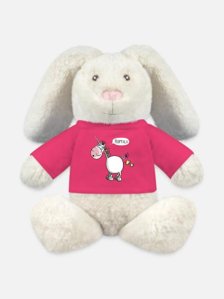 Hoppala Einhorn - MiniFeet® RecycelHase® Creme - Pink