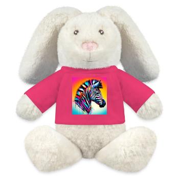 Zebra - MiniFeet® RecycelHase® Creme - Pink - Vorne