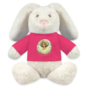 A woman rooted in Nature - MiniFeet® RecycelHase® Bunny Cream - pink - Front