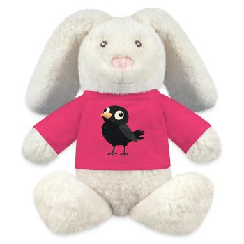little stupid bird - MiniFeet® RecycelHase® Bunny Cream - pink - Front