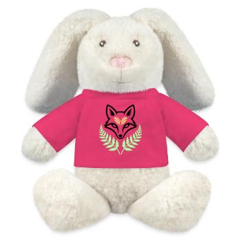 Fuchs Farn Pastell Wald Logo - MiniFeet® RecycelHase® Creme - Pink - Vorne