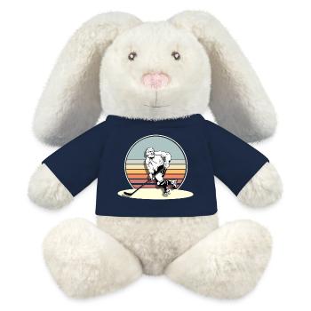 Eishockey Hockey sur glace - Lapin en peluche recyclé MiniFeet® Crème - bleu marine - Devant